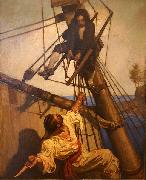 Newell Convers Wyeth One more step, Mr. Hands oil painting artist